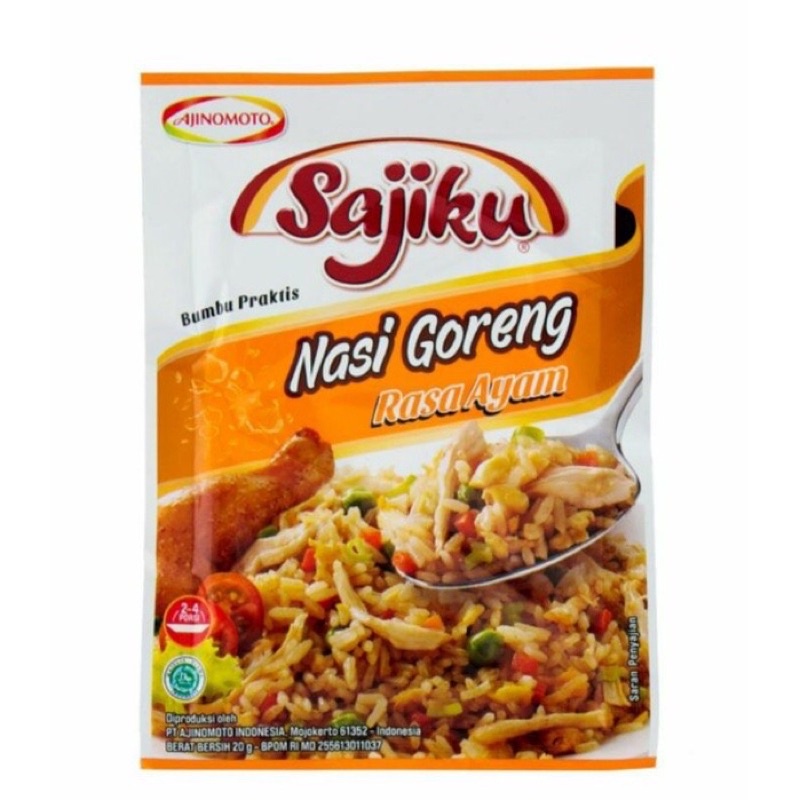 

sajiku nasi goreng rasa ayam 20gr ( 10 pcs )