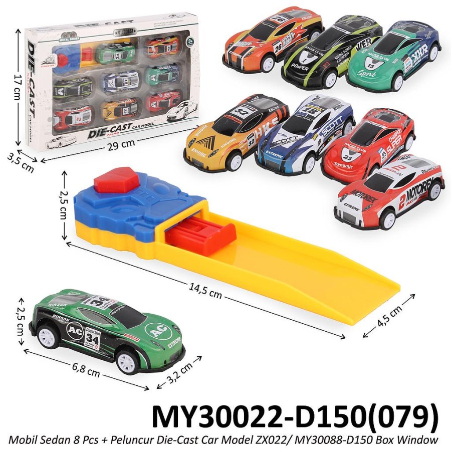 Mainan Mobil MObilan Diecast Set Sedan + Peluncur D150/kado mainan anak /mainan anak cewek cowok /mainan diecast mobil /mainan murah