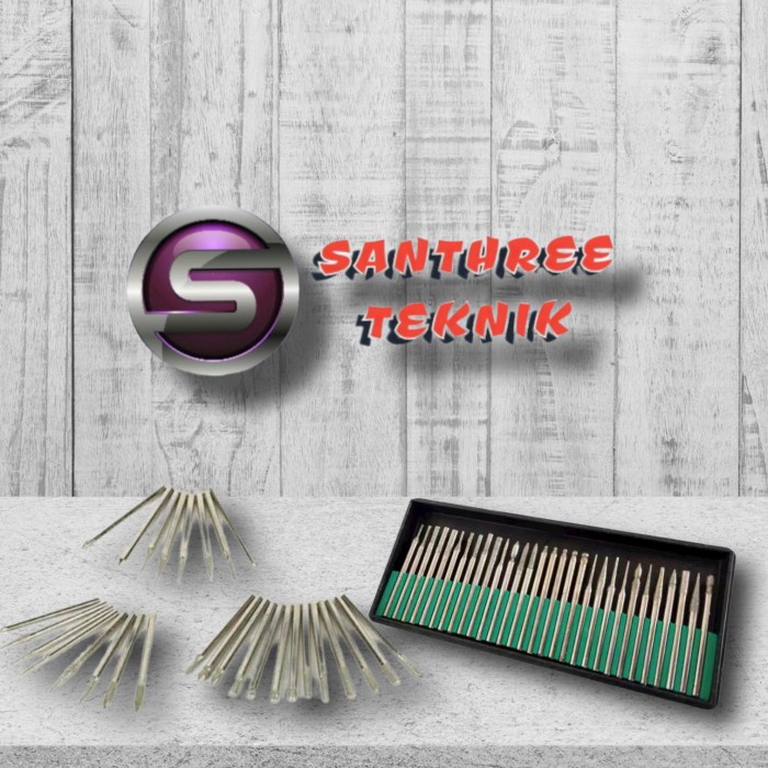 Mata Tuner Carbide Bur Set 30Pcs Diamond Pur Mini Grinder Ukir Kaca