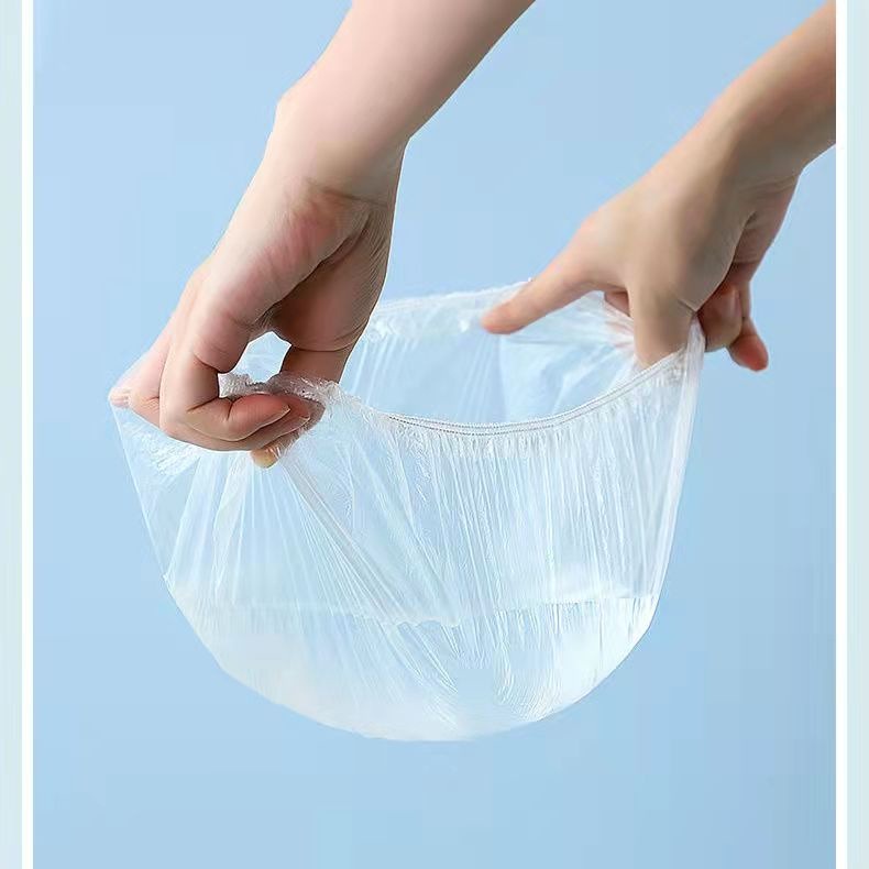 100pcs - GP Plastik Wrapping Pembungkus Makanan Transparan Sekali Pakai / Shower Cup Plastik Penutup Kepala