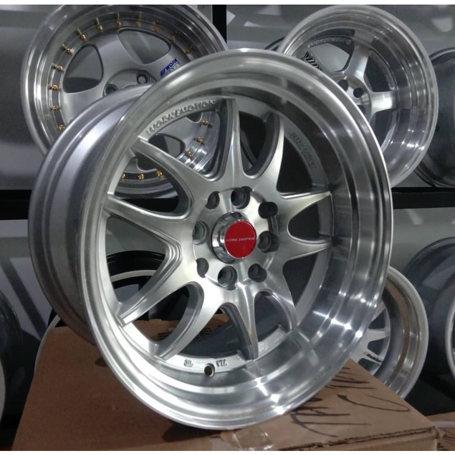 velg ring 15 celong mobil brio velg work kiwami jazz agya yaris Swift