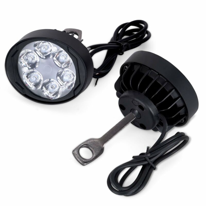 SEPASANG Lampu Tembak Waterproof Sorot 6 Mata LED Spion Motor 6 Watt 12Volt Plus Saklar On Off