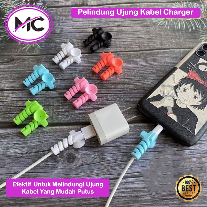 Pelindung Ujung Kabel Charger Type C Micro Usb Spiral Pelindung Cable Protector Agar Tidak Mudah Putus