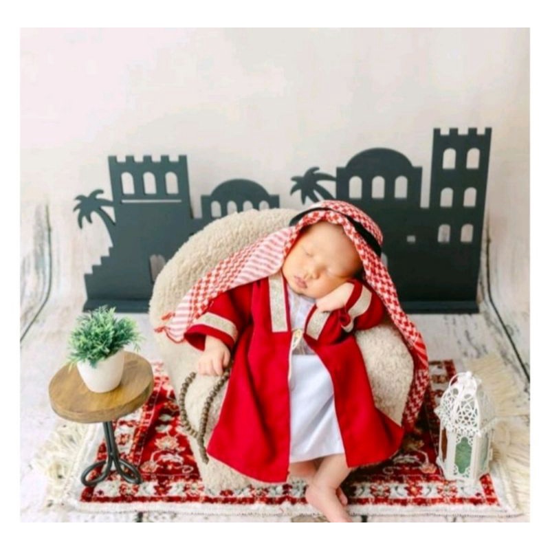 JUBAH ASYKAR NEWBORN/BAYI/ANAK/JUBAH ARAB/KOSTUM