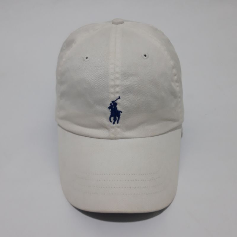 TOPI POLO RALPH LAUREN WHITE BLU | TOPI CASUAL SIMPLE VINTAGE ORIGINAL