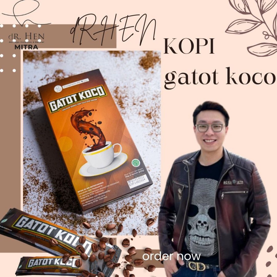 

DR HEN GATOT KOCO - MINUMAN HERBAL COFFEE KOPI STAMINA VITALITAS KHUSUS PRIA DEWASA KUAT BPOM BY DR RICHARD LEE