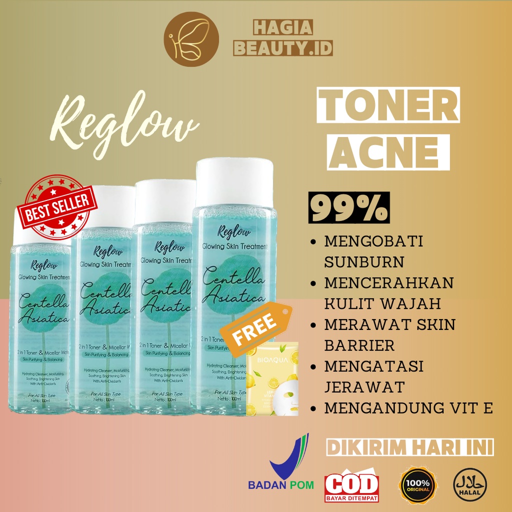 BISA COD - REGLOW ACNE TONER &amp; MICELLAR WATER - TONER UNTUK JERAWAT REGLOW DR SHINDY