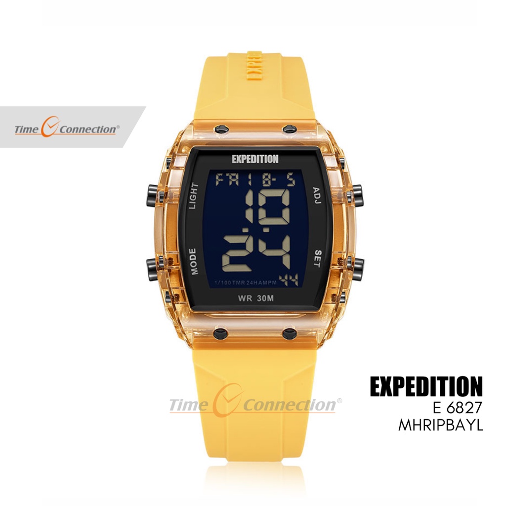 Expedition E 6827 MHRIPBAYL Kuning Original / Jam Tangan Wanita Pria Digital Karet MH