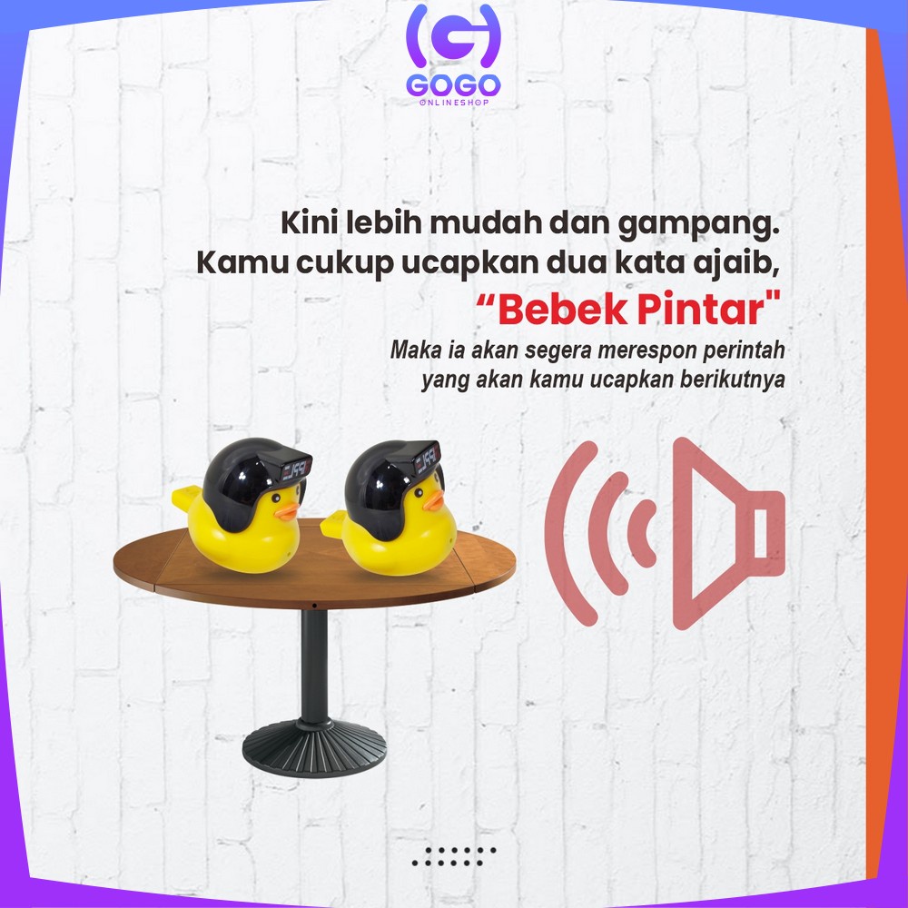 GOGO-C822 Bebek Pintar Perintah Suara Smart Voice Control Remote TV AC / Smart Home Usb Wireless Voice Command Lampu Malam Untuk Kamar