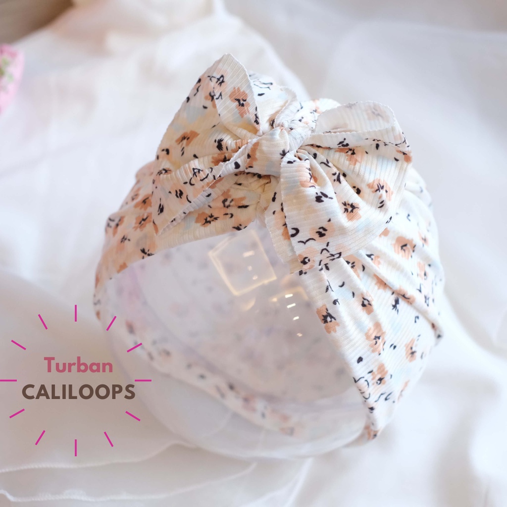 Caliloops Bando Bandana Bayi Newborn Turban Pita Topi Nilon Bayi Aruna