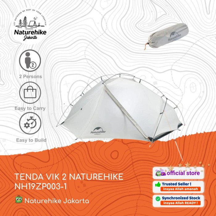 TENDA VIK 2 ORANG / 2P CAMPING ULTRALIGHT NATUREHIKE NH19ZP003-1