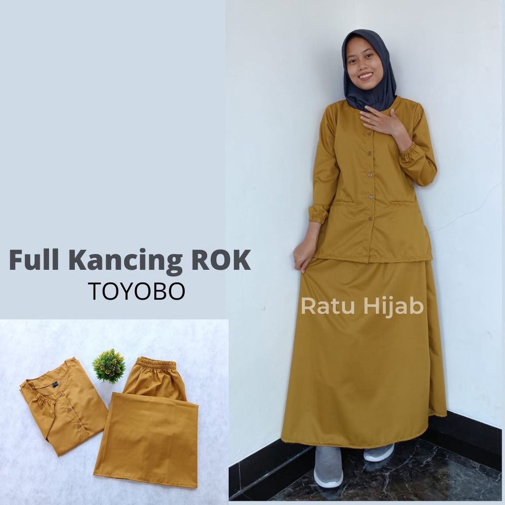 Baju OK OKA ROK Full Kancing bahan Toyobo