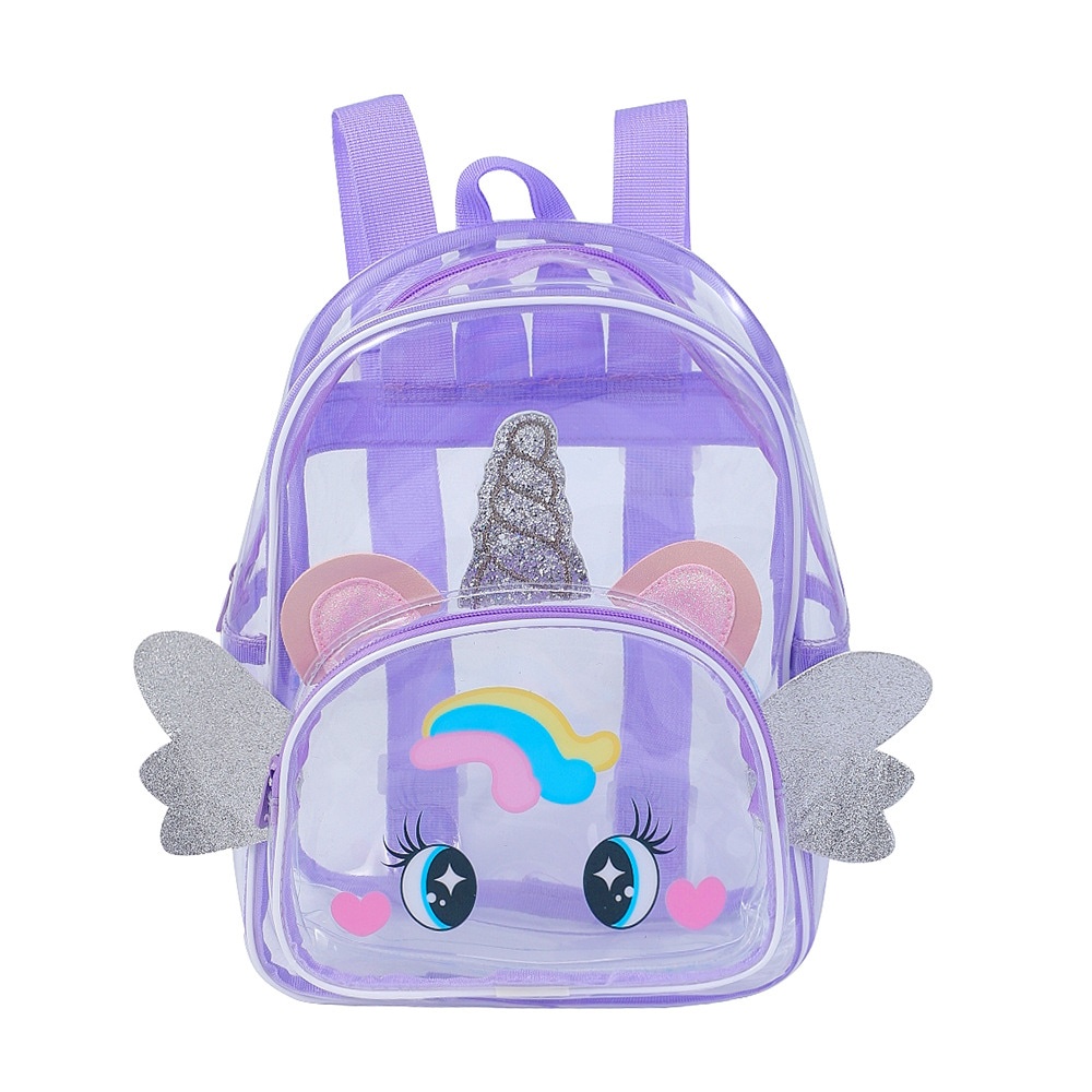 Tas Sekolah Anak TK Ransel PVC plastik Tas Backpack Transparant Waterproof Unicorn Sayap PVC super cute Original Import TAS SEKOLAH PAUD TK TAS JALAN ANAK SD