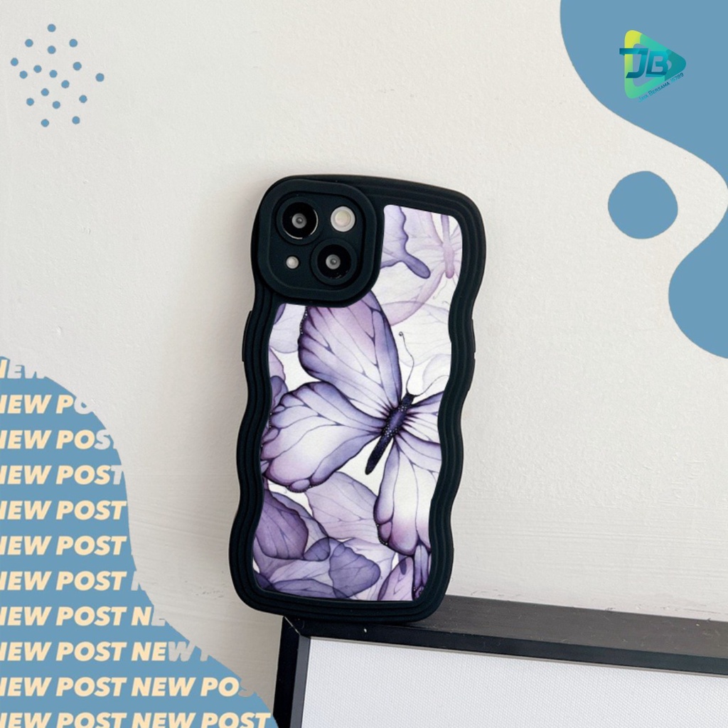 CUSTOM SOFTCASE SILIKON GELOMBANG WAVY CUSTOM BUTTERFLY FOR REALME C2 5 5I 5S C3 8 PRO 8I 9 PRO PLUS 10 C11 C12 C25 C15 C17 7I C20 C21Y C25Y C30 C31 C33 C35 NARZO 50A 50I PRIME JB8269