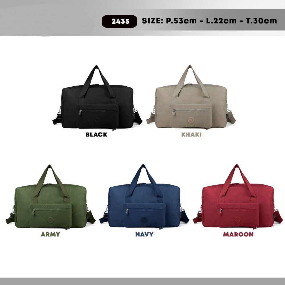 Tas wanita Tas Travel Bag KP 2435 Bahan Nylon Tebal Tas Travel Nylon Terbaru BEST SELLER TERBARU BISA BAYAR DITEMPAT!!!!!!