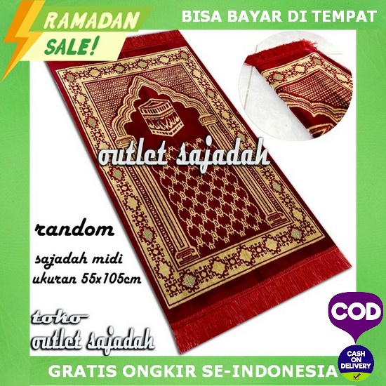 Sajadah Turki Premium Tebal Mini Import Turkiye Motif Bunga Sjadah Travelling Mewah Halus Busa Polos