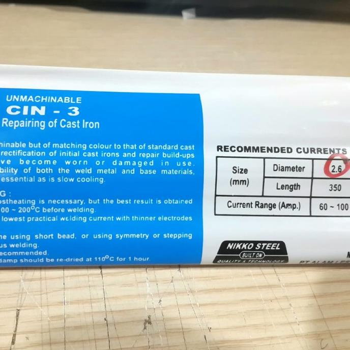 Kawat Las Ancuran / Babet NIKKO STELL CIN 3 2.6mm