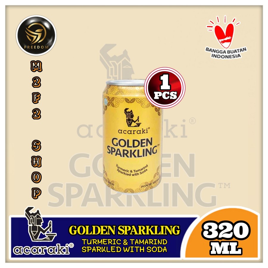 

Acaraki Golden Sparkling Soda Rasa Kunyit Asam Kaleng - 320 ml (Kemasan Satuan)