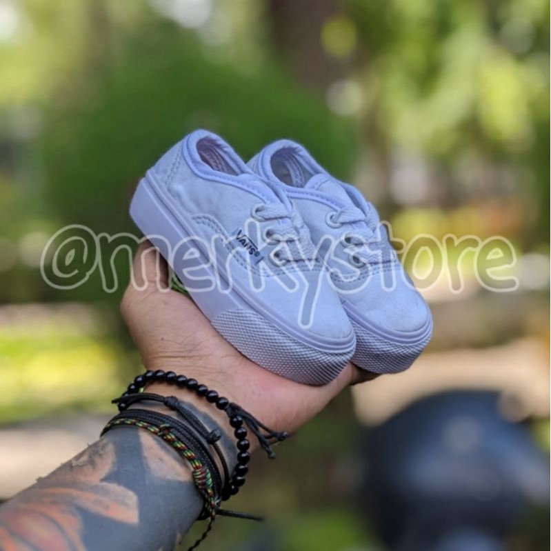 SEPATU ANAK VANS AUTENTIC PUTIH DAN PEACH CASUAL TALI MURAH