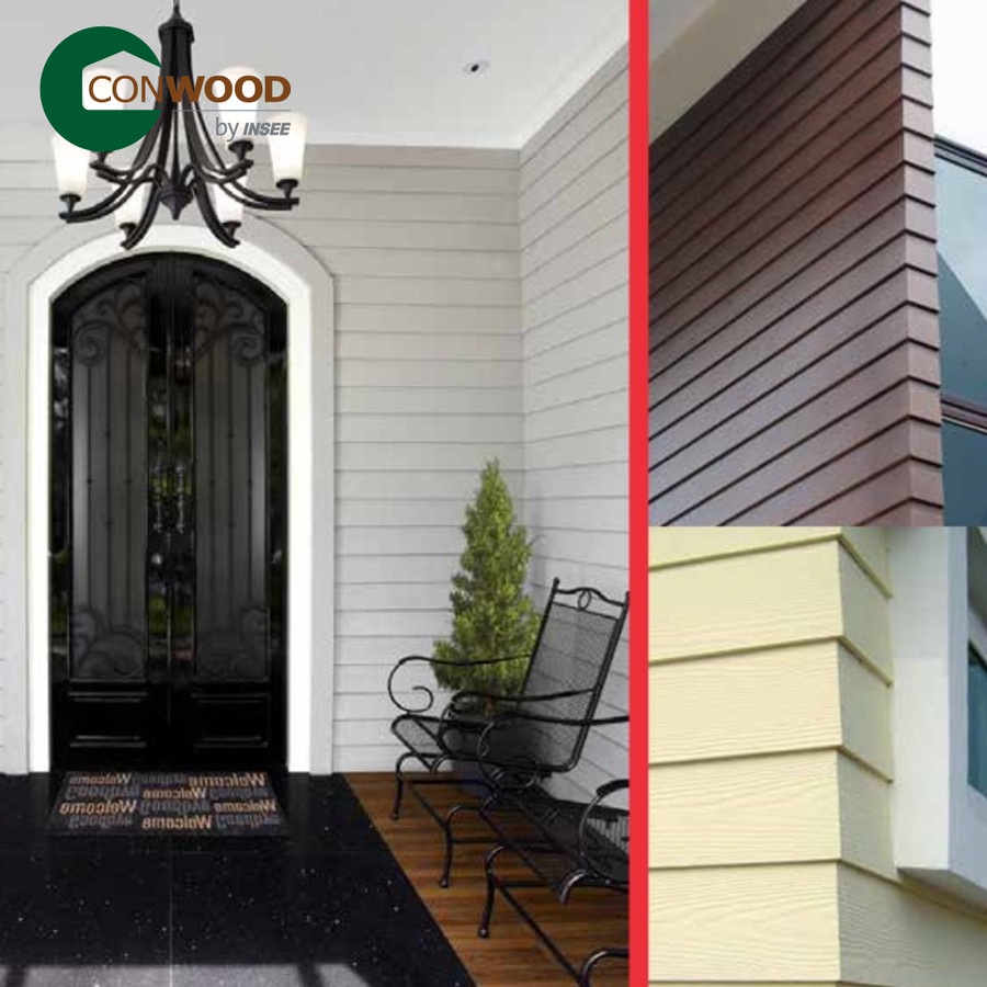 Conwood Plank Juara 8" 12" Motif/Polos Lisplang Fiber Cement GRC Board