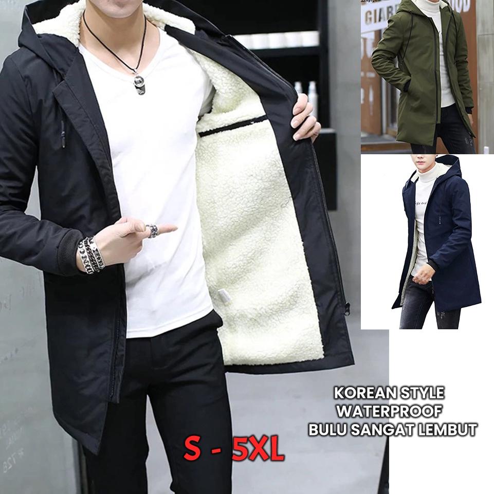 SALE TERBATAS Jaket pria casual kekinian SHERPA / jaket pria korean style / jaket sherpa / long coat