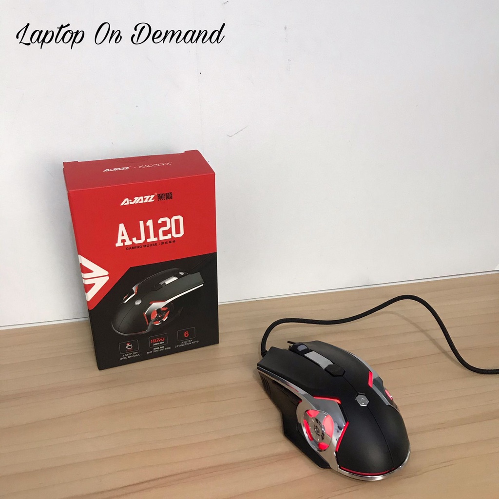 Mouse Gaming AJ120 Wired Gaming Mouse 3200DPI 6 Buttons Customized KTLN