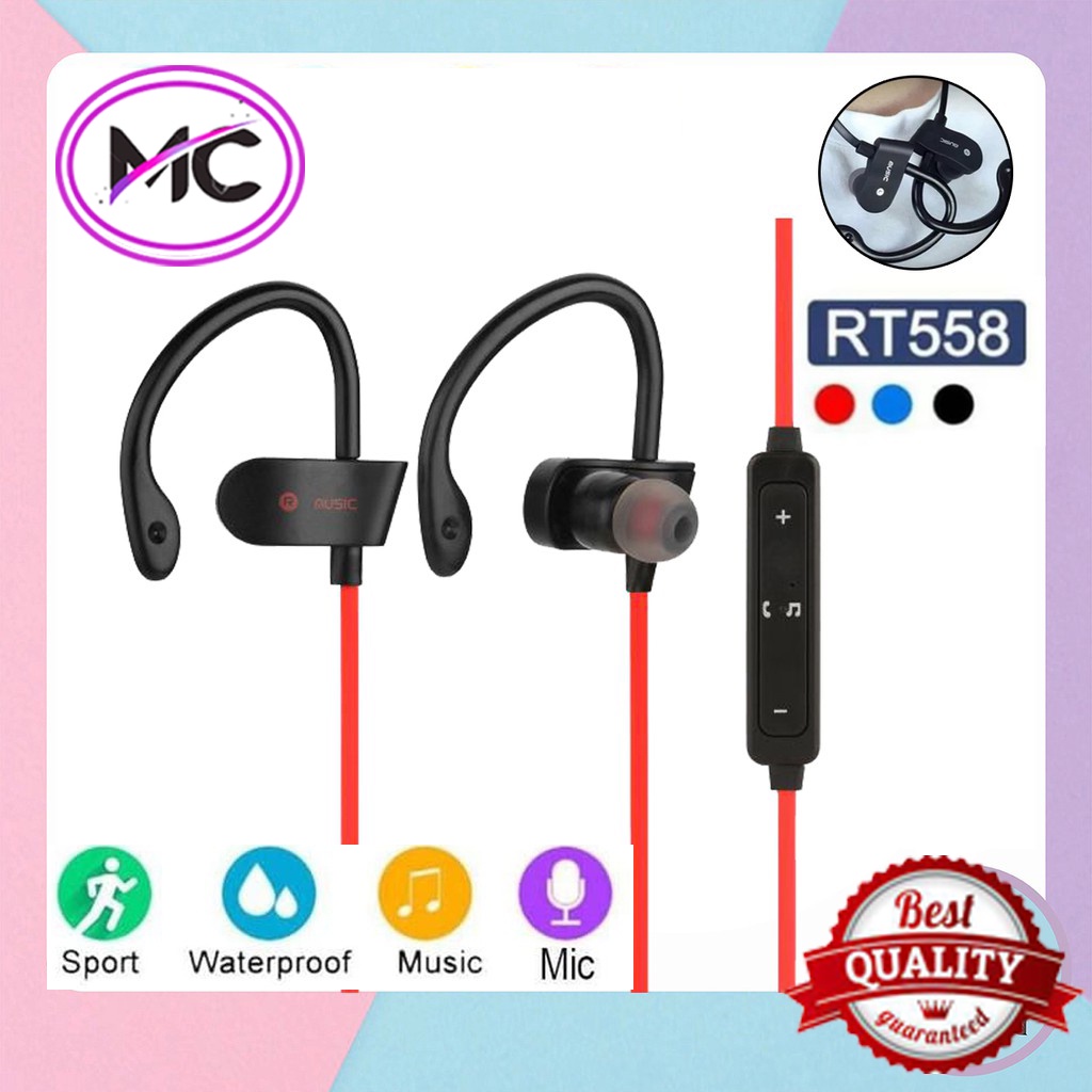 Headset Wireless Earphone Handsfree Bluetooth Model Sporty  Cocok Samsung Oppo Xiaomi Vivo Realme