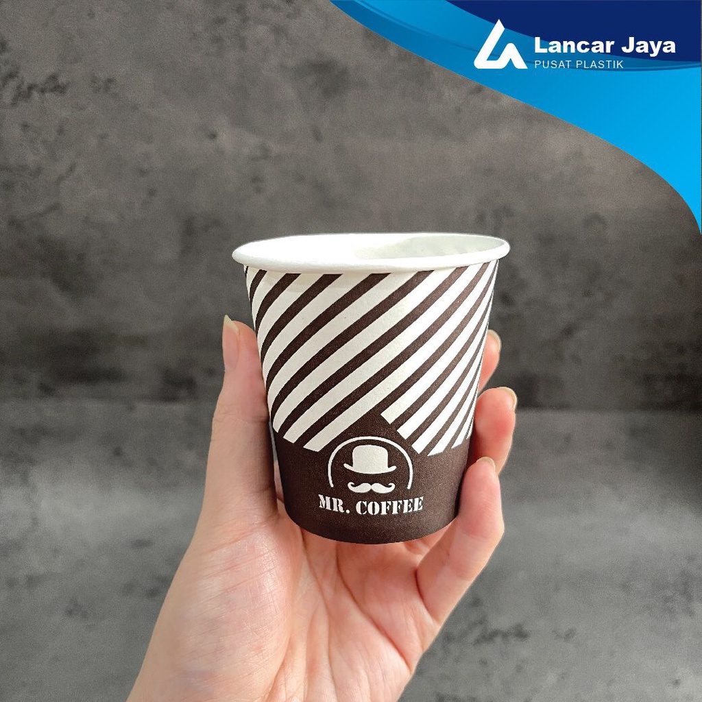 Paper cup / cup tahan panas / cup kopi 8 Oz, 6,5 Oz gelas kopi cangkir 50 pcs