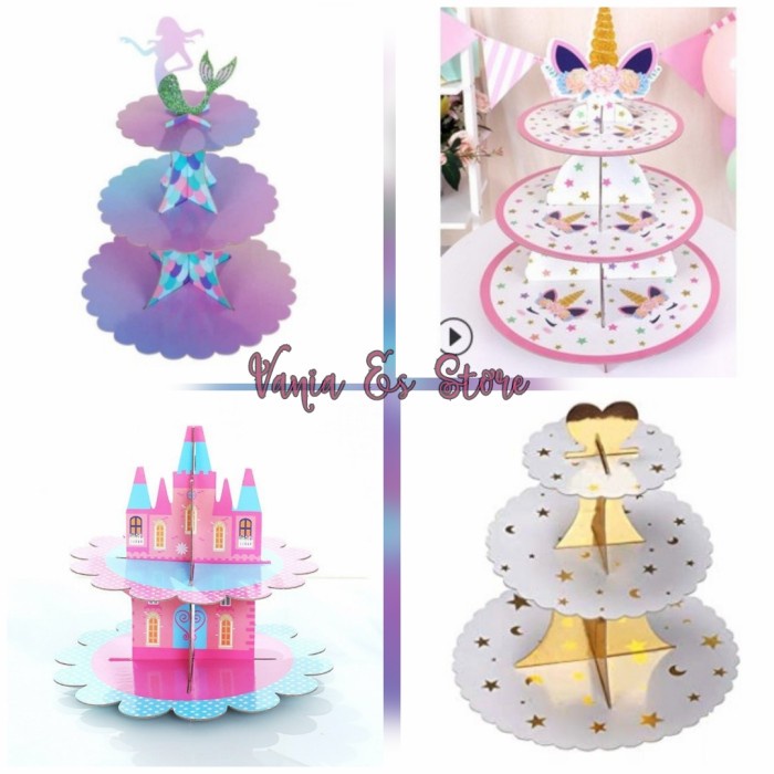Terlaris Cupcake Tier / Muffin Tray / Star Gold Cupcake Holder