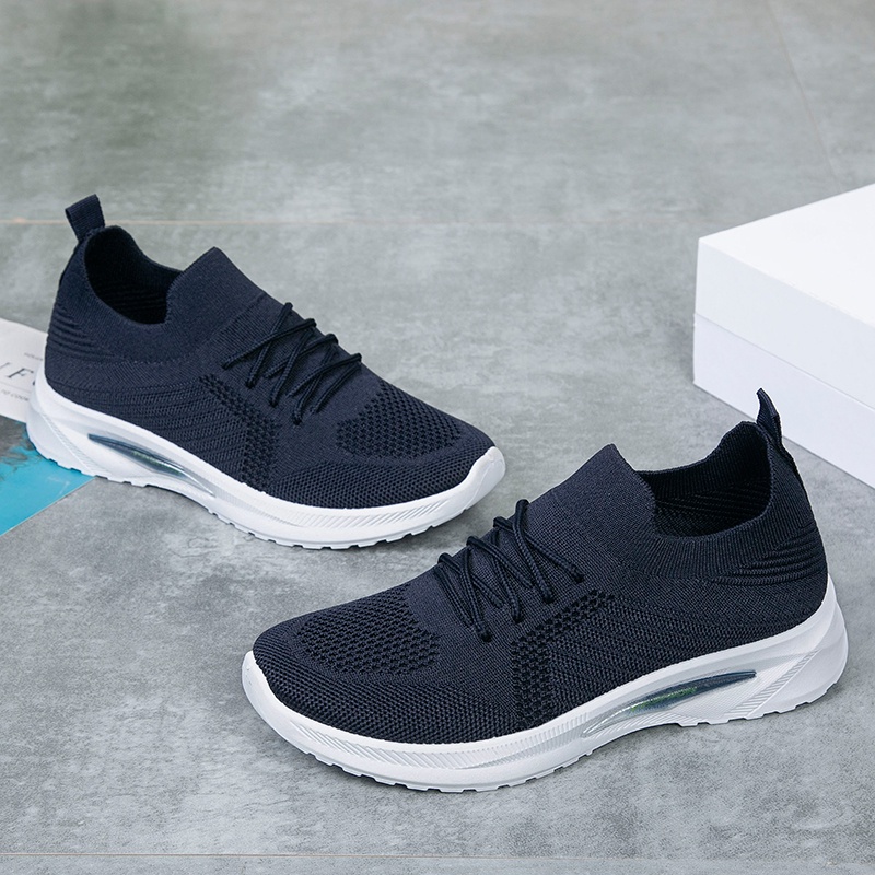 （COD）Batavia olahraga premium perempuan terbaru GROSIR sepatu  wanita rajut sepatu wanita  hitam Sepatu Wanita Sport Women Sneakers Renda N14