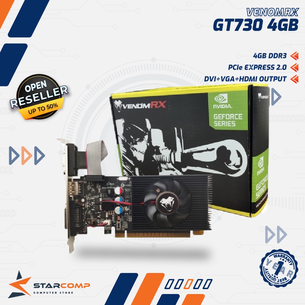 VENOMRX NVIDIA GeForce GT730 128 bit ddr3 VGA GT 730