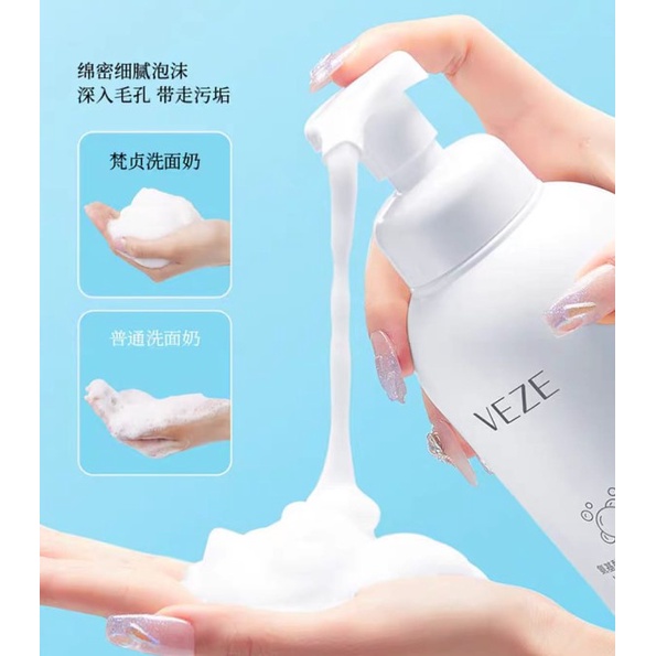 Veze Mousse Facial Cleanser Amino Acid Pembersih Wajah Asam Amino 450ml