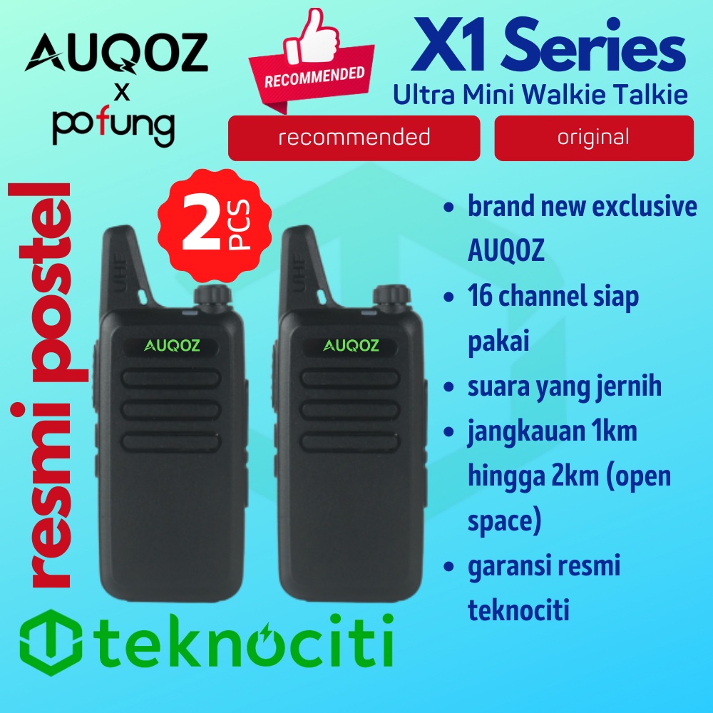 AUQOZ X1 Ultra Mini Walkie Talkie - HT A8 Neo Alt 888s KD-C1 by Pofung