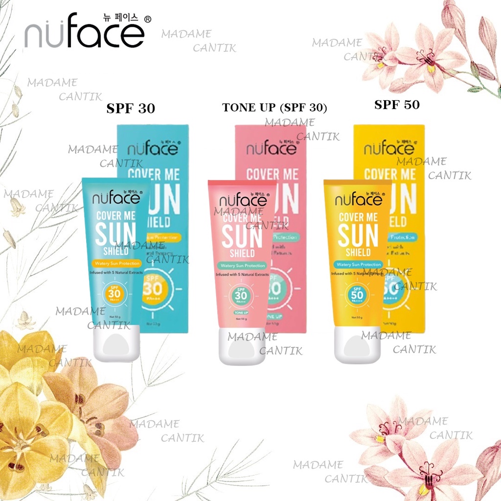 ✿ MADAME ✿ NUFACE COVER ME SUNSHIELD - WATERY SUN PROTECTION SPF 30 50 PA++ BPOM