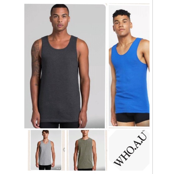 Kaos  WHO *AU Singlet Pria Anti Bacterial