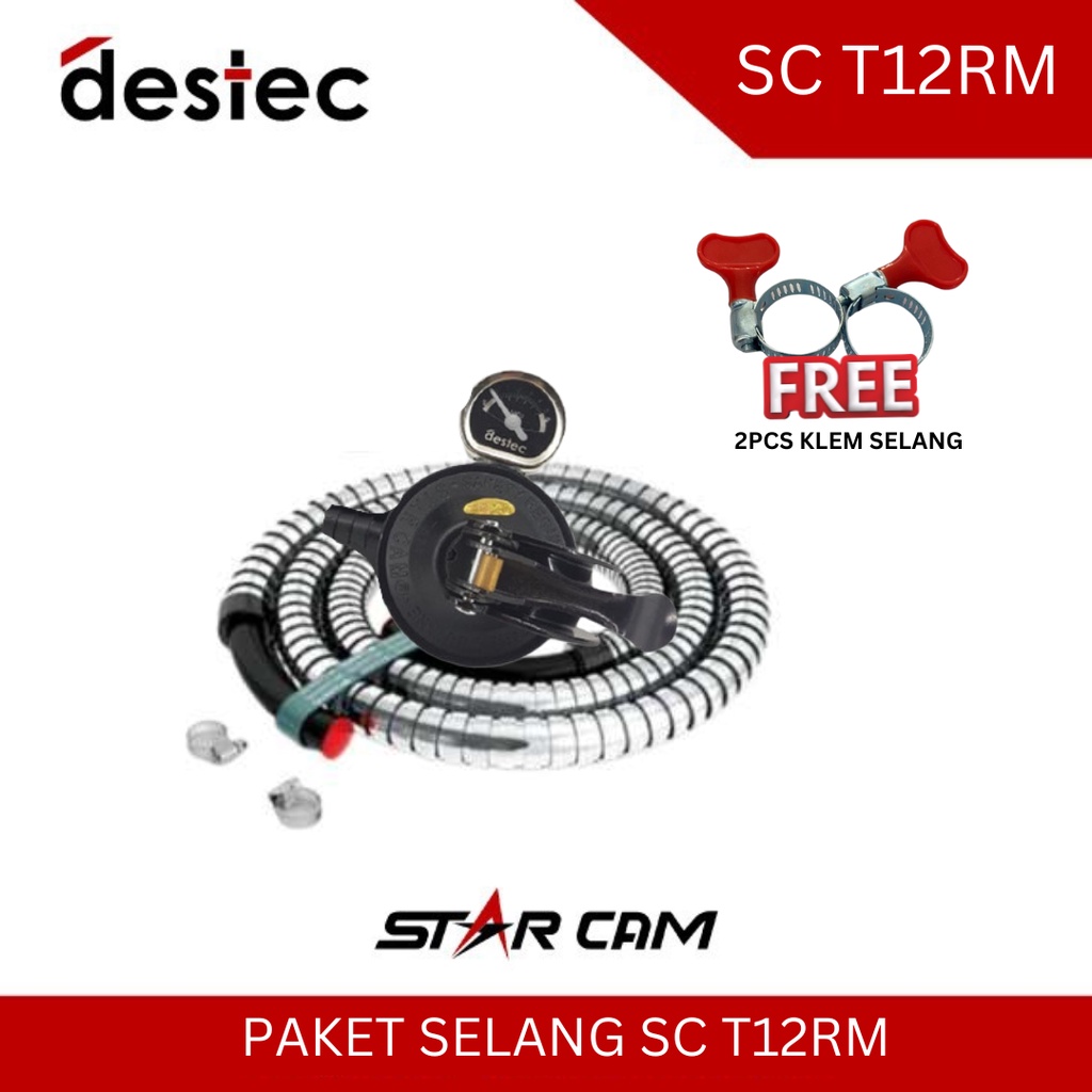 Starcam Paket Selang Gas + Regulator Meter &amp; Non Meter SC-T12RMS