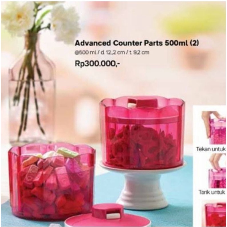 Small advan counterpart 500 ml tupperware / toples crystal tupperware / advanced counterpart