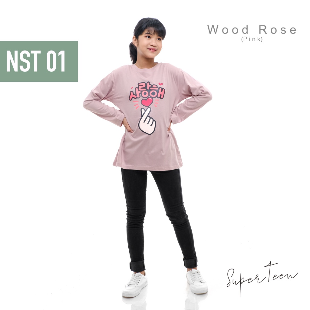 BAJU ANAK PEREMPUAN TANGGUNG REMAJA / KAOS ANAK PEREMPUAN TANGGUNG REMAJA / PAKAIAN ANAK CEWEK KAOS ANAK CEWEK LENGAN PANJANG KOREA SARANGHEYO BRAND SUPERTEEN 9 - 14 TAHUN