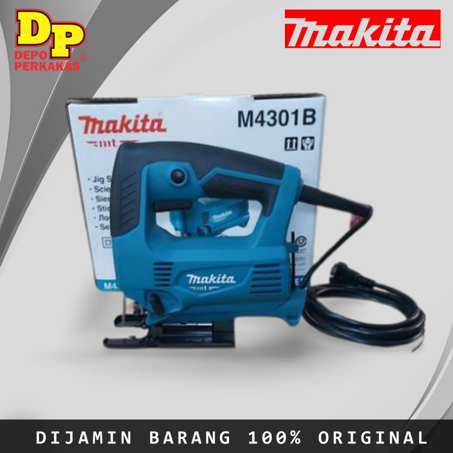 MAKITA Mesin Jigsaw M4301B Gergaji Listrik Potong Kayu Triplek Makita