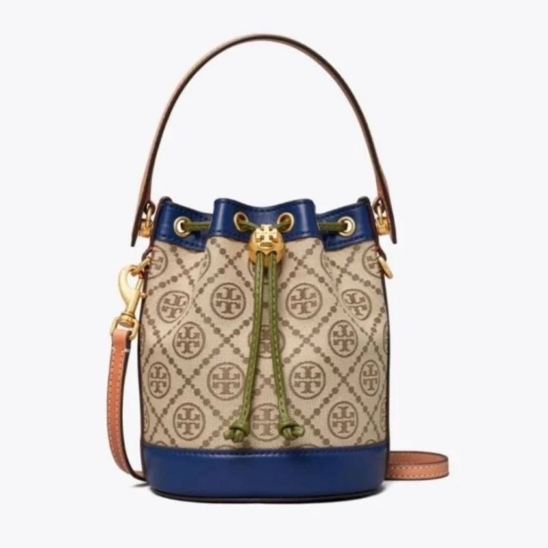 TB Monogram Rafia Bucket 140014