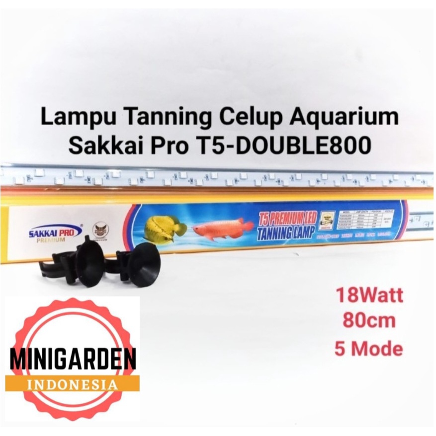 LAMPU TANNING T5 DOUBLE 800 LED lampu celup aquarium 80 cm sakkai pro