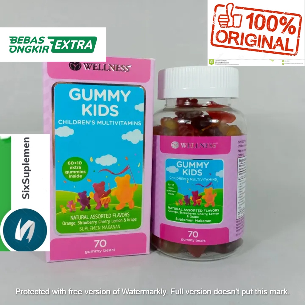 Wellness Gummy Kids 70 gummies Vitamin Anak