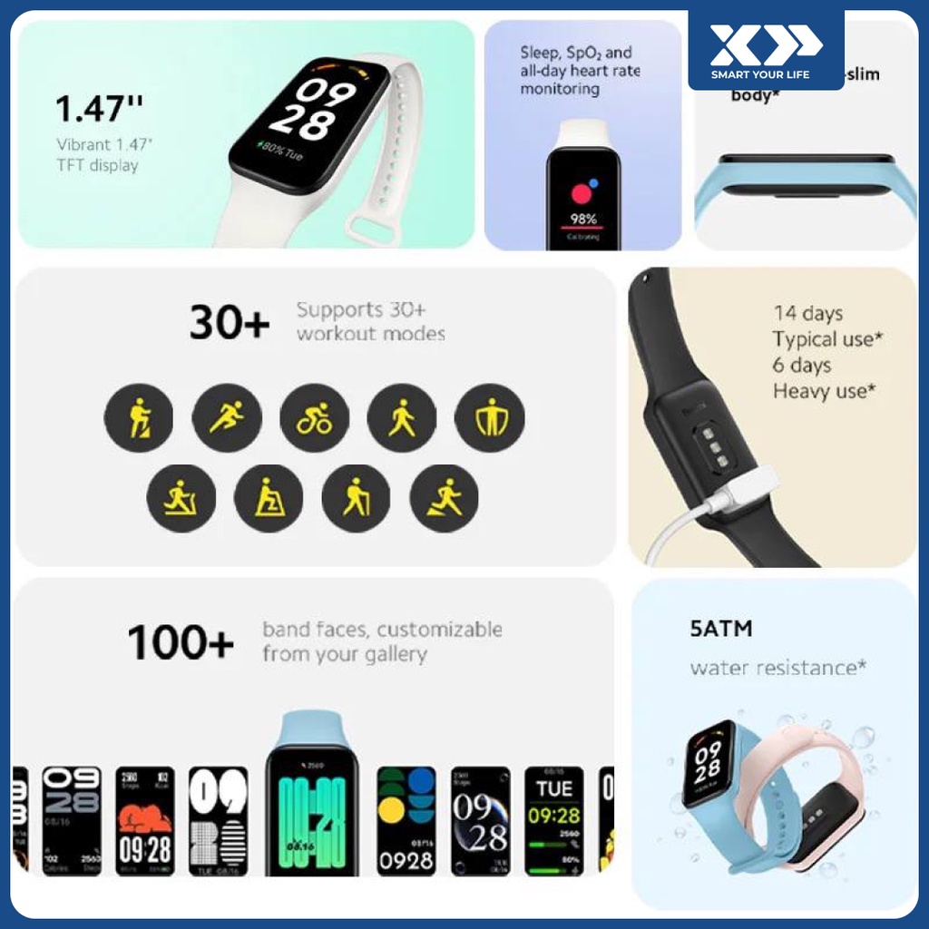 Redmi SmartBand 2 SpO2 Heart Rate 30+ Fitness Modes Original