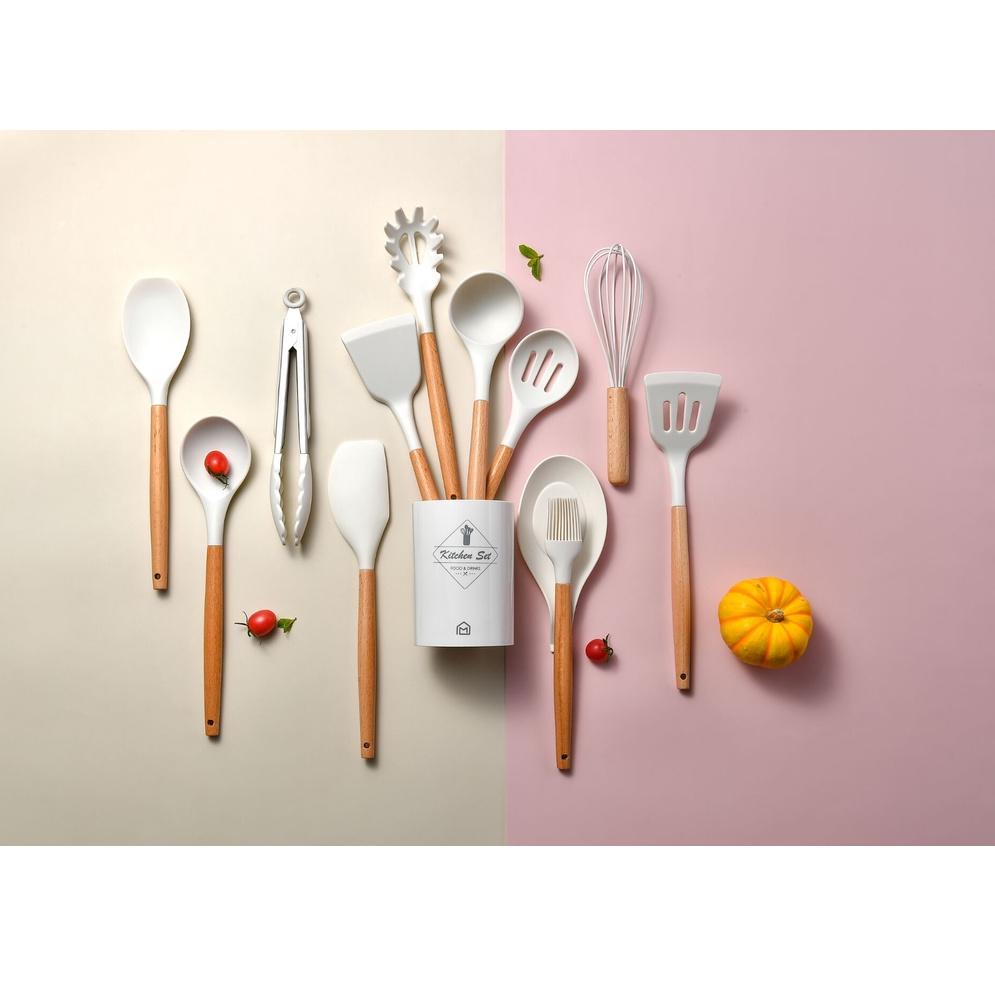 HOT SALE Silicone Utensil Set 13pcs 967 Peralatan spatula silikon sutil KITCHEN SET