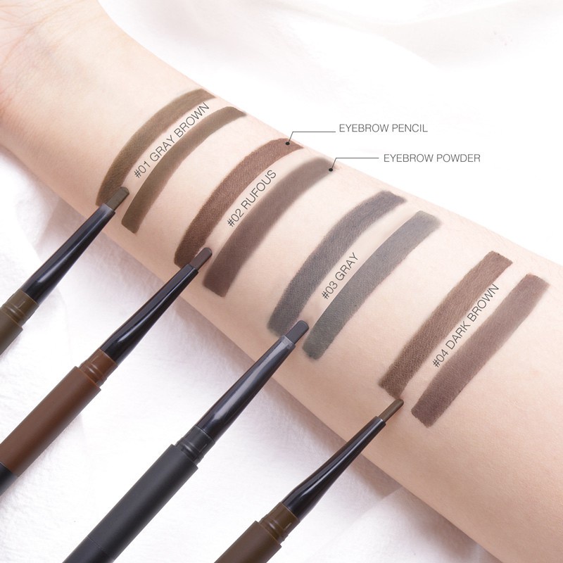 NIK - FOCALLURE Auto Brows Pen 3in1 FA64 | Pensil Alis eyebrow | Pigmented | Waterproof | Tahan Lama | BPOM ORIGINAL