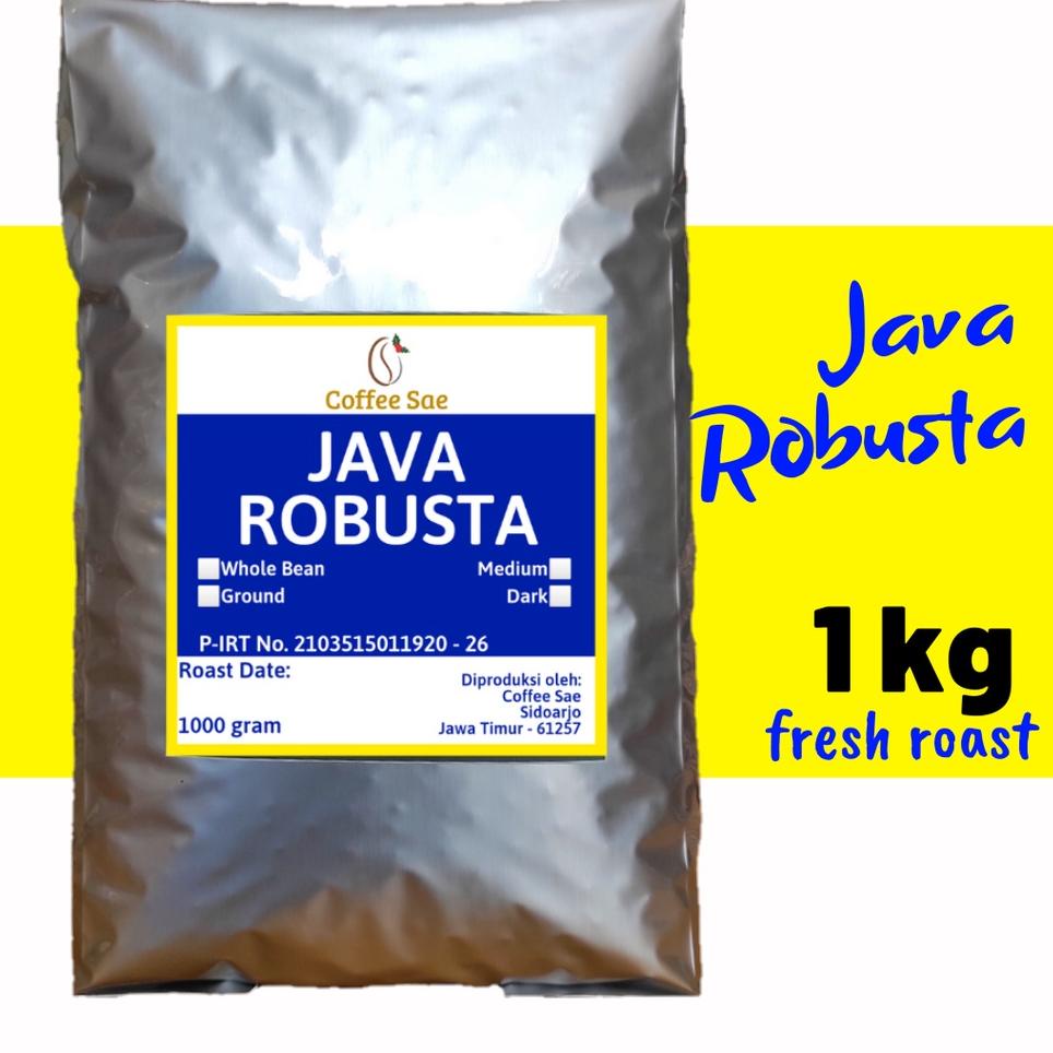 

Ready Stok KOPI ROBUSTA JAVA 1 kg BIJI atau BUBUK Roasted Robusta Coffee 1kg