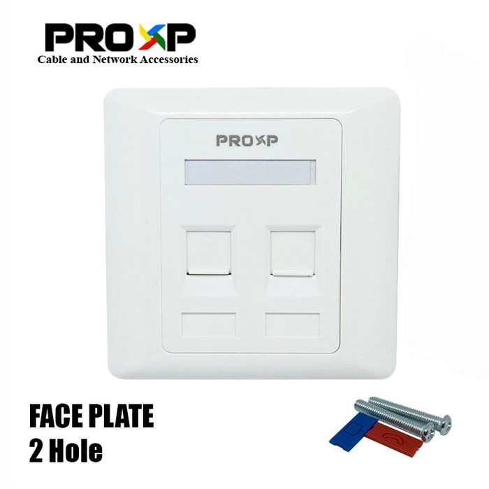 Face Plate 2 Hole - Face Panel RJ45-RJ11 PROXP