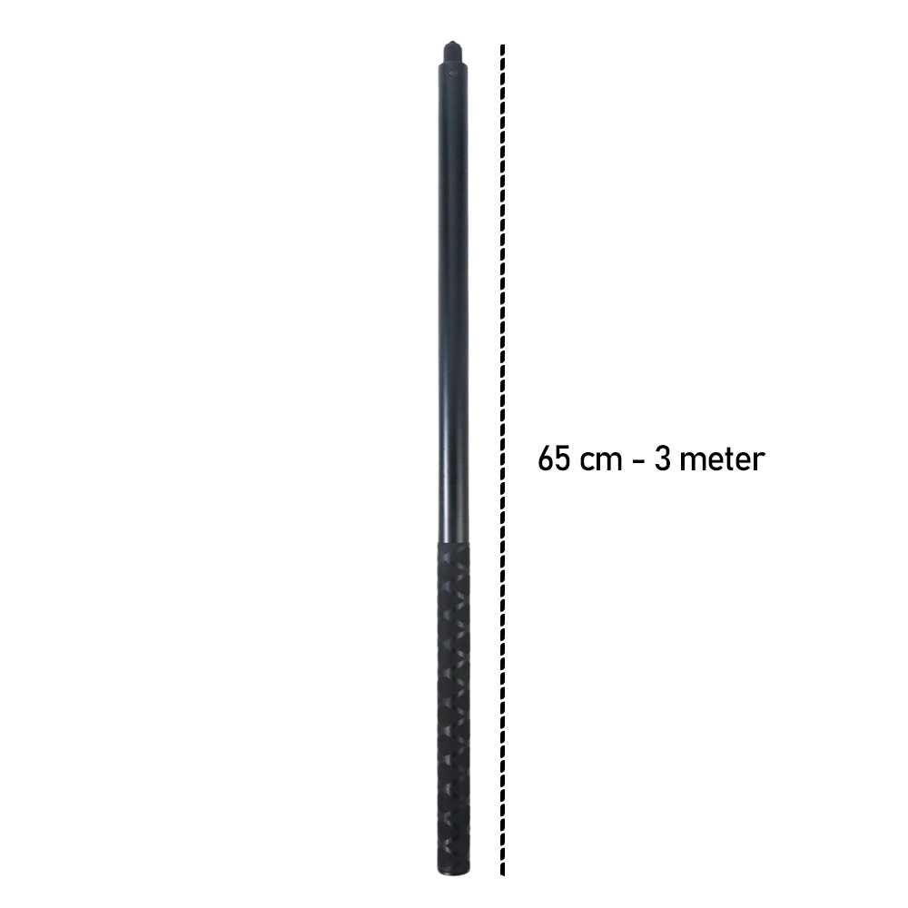 Tongsis Selfie Stick Ultra Long Invisible 3M for Insta360 GoPro - YZ530 - Black