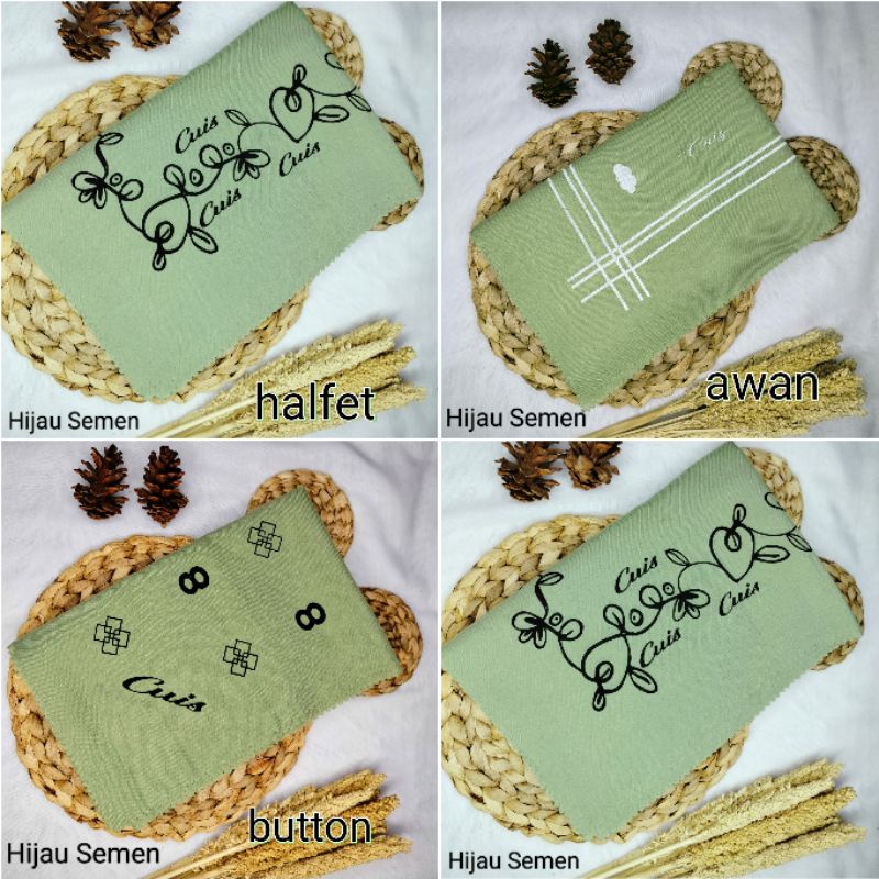 Hijab segiempat terbaru voal sage green terlaris