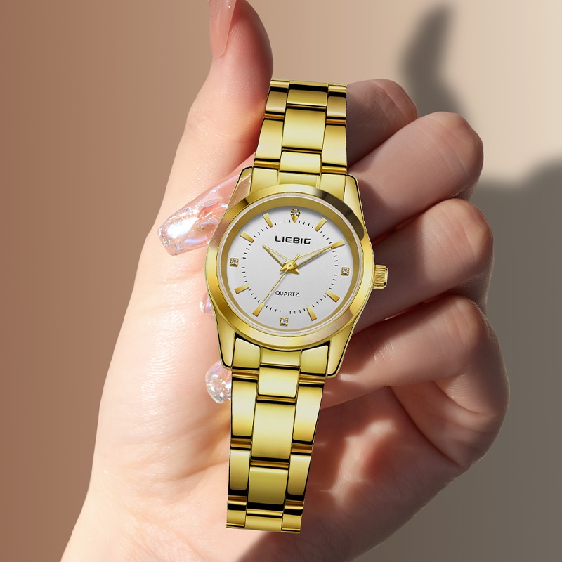 LIEBIG Jam tangan wanita Fashion women watch waterproof Gold Jam Tangan Wanita Anti Air